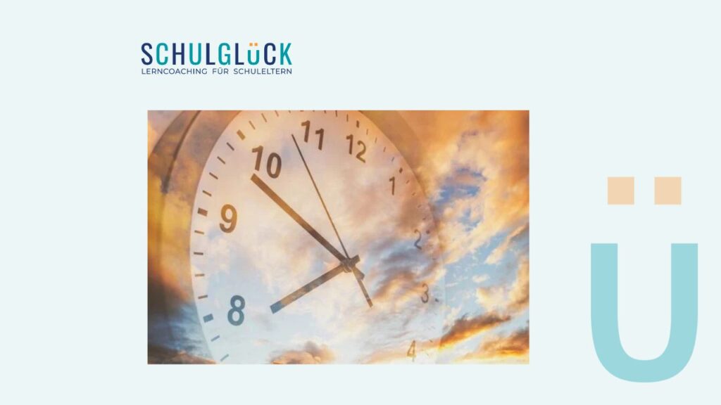 Reloj mezclado con las nubes del cielo simbolizando la percepción del tiempo.